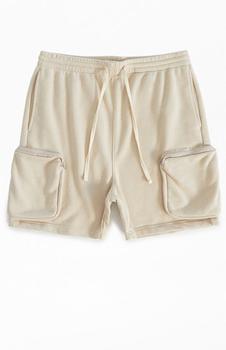 PacSun | Sand French Terry Cargo Shorts商品图片,8.9折
