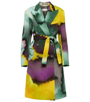 商品Dries Van Noten | Printed denim trench coat,商家MyTheresa,价格¥7575图片