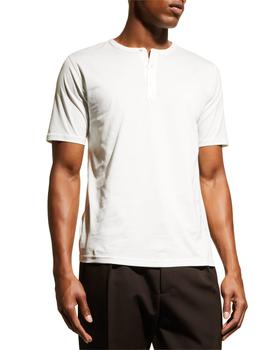 Theory | Men's Luxe Cotton Henley Shirt商品图片,7.4折