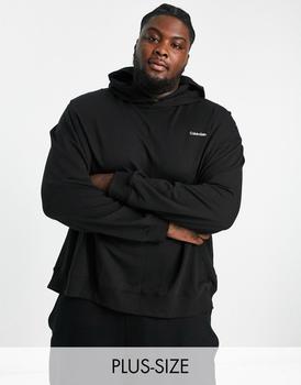 Calvin Klein | Calvin Klein Plus co-ord lounge hoodie in black商品图片,额外9.5折, 额外九五折