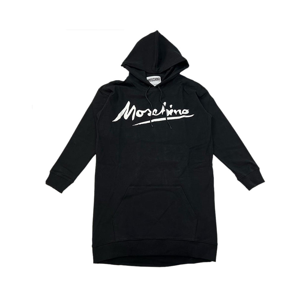 Moschino | MOSCHINO 女士黑色棉质连帽卫衣 DT0451-0426-1555商品图片,独家减免邮费