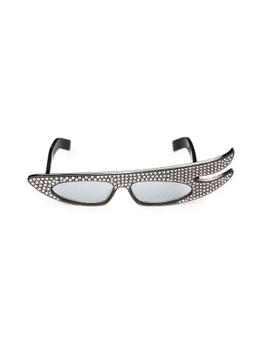 Gucci | 56MM Embellished Asymmetrical Cat Eye Sunglasses商品图片,2.1折