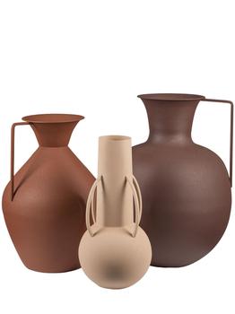商品POLSPOTTEN | Set Of 3 Roman Brown Vases,商家LUISAVIAROMA,价格¥1503图片
