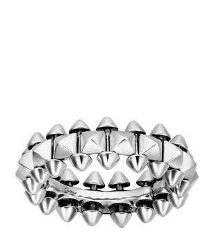 美国卡地亚戒指, Cartier | Medium Rhodium-Finished White Gold Clash de Cartier Ring商品图片 