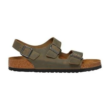 推荐【特惠9.0折】包邮包税【预售7天发货】 BIRKENSTOCK 男士 平底凉鞋 Milano Waxy 皮凉鞋  1019336/Faded Khaki BIO8W823GEE商品