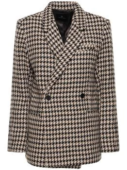 ANINE BING | Kaia Wool Blend Houndstooth Blazer,商家LUISAVIAROMA,价格¥2638