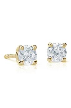 Suzy Levian | 14K Yellow Gold Diamond Stud Earrings - 0.50ctw商品图片,3.2折