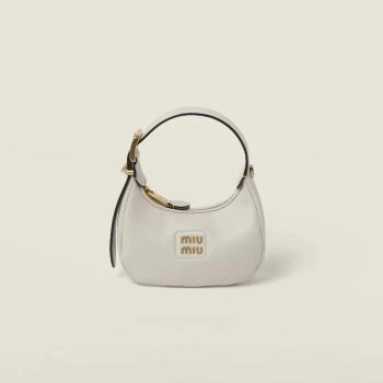 Miu Miu | 包邮包税【预售7天发货】 MIUMIU缪缪 23秋冬 女士 手提包 Sac hobo en cuir 5BP084_2E6Y_F0K74_V_OOO 8.3折, 包邮包税