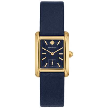 Tory Burch | Women's The Eleanor Navy Leather Strap Watch 25mm商品图片,