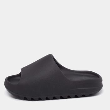 YEEZY, YEEZY | Yeezy x Adidas Black Rubber Onyx Flat Slides Size 38商品图片 6.2折