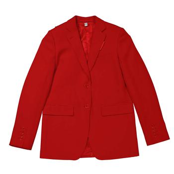 Burberry | Ladies Bright Red Grain De Poudre Wool Panel Detail Tailored Blazer Jacket商品图片,2.7折, 满$300减$10, 独家减免邮费, 满减