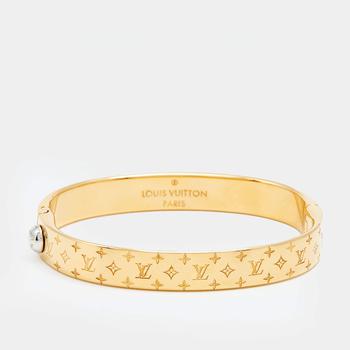 lv手链多少钱, [二手商品] Louis Vuitton | Louis Vuitton Two Tone Nanogram Cuff Bracelet M商品图片 7.3折, 满1件减$100, 满减