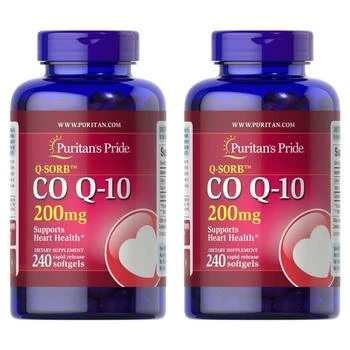 Puritan's Pride | Puritan's Pride QSORB CoQ10 200 mg, Supports Heart Health (2 Pack of 240 softgels) 240 Count(Packaging may vary),商家Amazon US selection,价格¥501