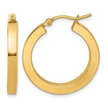 Diamond2Deal | 14k Gold 3mm Square Shape Tube Hoop Earrings,商家Premium Outlets,价格¥4642