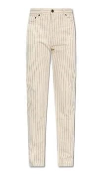 推荐Saint Laurent Relaxed-Fit Striped Jeans商品