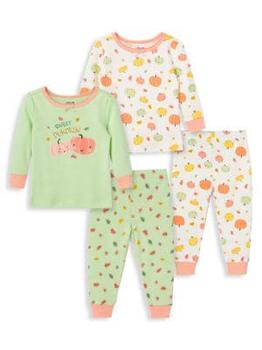 推荐Baby Girl’s 4-Piece Sweet Pumpkin PJ Set商品