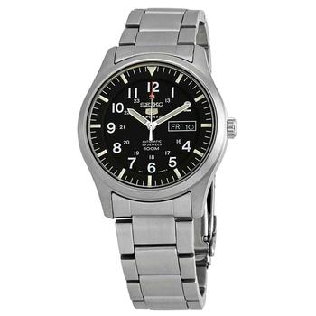 精工5号图片, Seiko | 5 Automatic Black Dial Stainless Steel Mens Watch SNZG13K1商品图片 4.7折