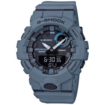 推荐Men's Analog Digital Step Tracker Gray-Blue Resin Strap Watch 48.6mm表商品