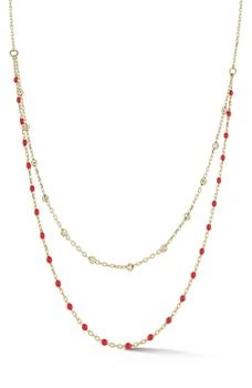 Ember Fine Jewelry | Enamel Layered Chain Necklace,商家Nordstrom Rack,价格¥2633