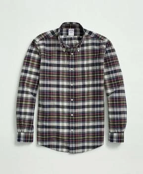 推荐Washed Cotton Madras Button-Down Collar Sport Shirt商品