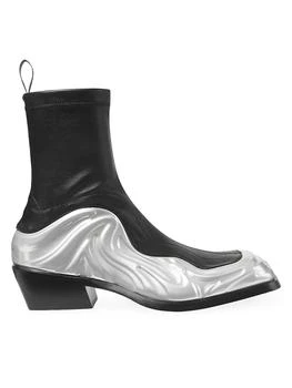 Versace | Two-Toned Square-Toed Boots 