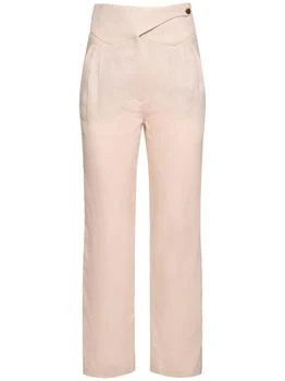 BLAZÉ MILANO | Midday Sun Glycine Basque Linen Pants,商家LUISAVIAROMA,价格¥3621
