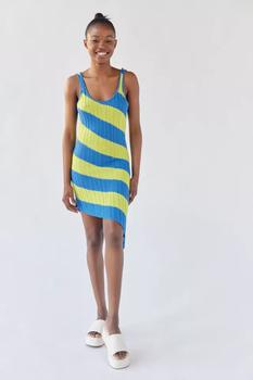 Urban Outfitters | UO Topaz Knit Asymmetrical Mini Dress商品图片,2.8折, 1件9.5折, 一件九五折