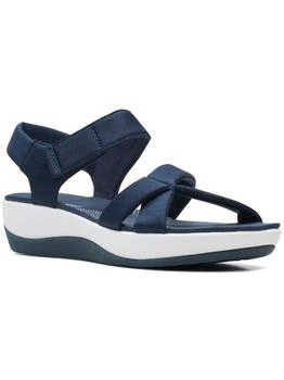 Clarks | Arla  Womens Faux Leather Slides Flip-Flops 