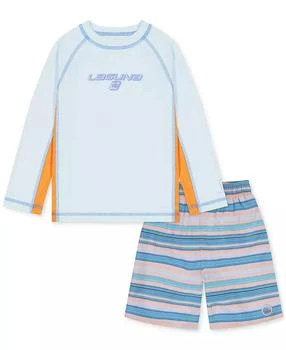 Laguna | Little Boys Sundown Stripe Out 2-Pc. Swim Top & Swim Trunks Set,商家Macy's,价格¥63