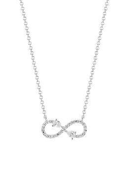 商品Saks Fifth Avenue Collection | 14K White Gold & 0.22 TCW Diamond Infinity Pendant Necklace,商家Saks Fifth Avenue,价格¥5421图片