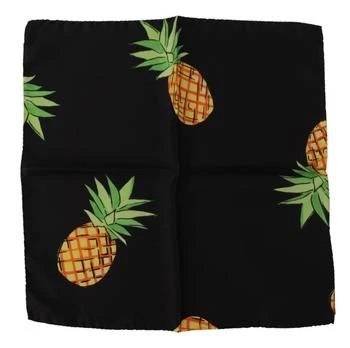Dolce & Gabbana | Dolce & Gabbana Black Pineapple Printed Square Handkerchief  Scarf,商家SEYMAYKA,价格¥516