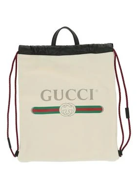 Gucci | Logo真皮束口袋后背包 2.8折×额外8折, 独家减免邮费, 额外八折