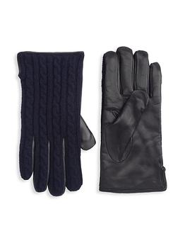 商品Saks Fifth Avenue | COLLECTION Leather & Wool Gloves,商家Saks Fifth Avenue,价格¥1690图片