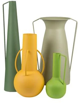 Set Of 4 Roman Green Vases