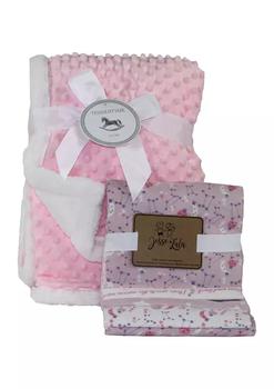 商品Tendertyme | Baby Girls 5 Piece Popcorn Sherpa Galaxy Blanket Gift Set,商家Belk,价格¥345图片