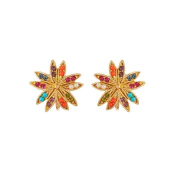 推荐1980s vintage d orlan swarovski crystal star clip-on earrings商品