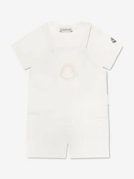 Moncler | Moncler Enfant Baby Girls Logo Romper in Ivory,商家Childsplay Clothing,价格¥1706