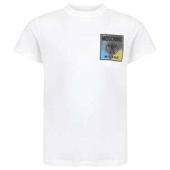 推荐White Short Sleeve Iridescent Logo Patch T Shirt商品