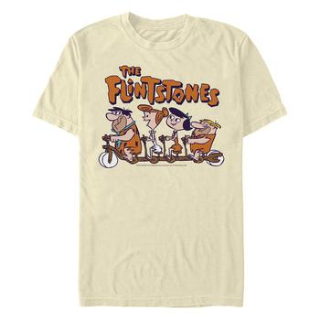 FIFTH SUN | Men's The Flintstones Flintstones Biking Group Short Sleeve T-shirt商品图片,独家减免邮费