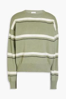 推荐Bead-embellished striped cashmere sweater商品