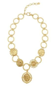 ADORNIA | 14K Gold plate Large Chain & Coin Necklace 3.3折, 独家减免邮费