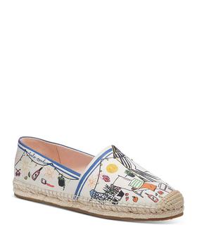 kate spade帆布包, Kate Spade | Women's Rooftop Canvas Espadrille Flats商品图片 满$150享8.5折, 满折
