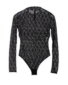 Fendi | Fendi All-Over Logo Patterned Long-Sleeved Bodysuit 7.6折起, 独家减免邮费