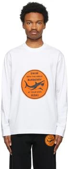 Burberry | White Shark Graphic Long Sleeve T-Shirt 