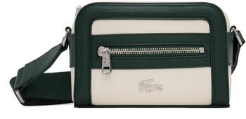 Lacoste | White & Green Small Nilly Piqué Bag,商家Ssense US,价格¥932