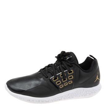 aj5好不好, [二手商品] Jordan | Air Jordan Black Perforated Leather Grind Sneakers Size 47.5商品图片 6.1折
