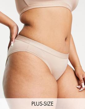 ck内裤女是什么牌子, Calvin Klein | Calvin Klein Plus Size Form To Body bikini style brief with tonal logo in cedar商品图片 