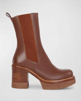 推荐Reece Leather Platform Chelsea Boots商品