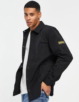 Barbour International, Barbour International | Barbour International Legacy overshirt with contrast logo in black商品图片 