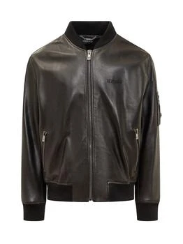 Versace | VERSACE Leather Jacket,商家Baltini,价格¥16398